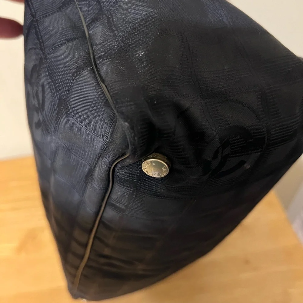 Chanel Black New Travel Line Nylon Tote